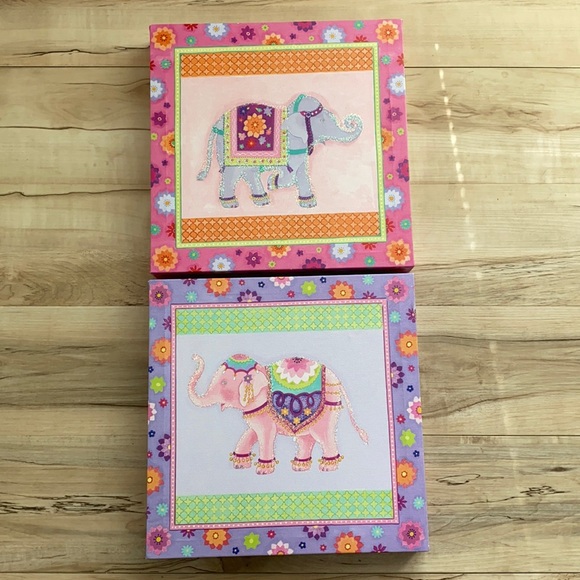 Colleen Karis Designs Elephant Canvas Wall Decor - Picture 1 of 8